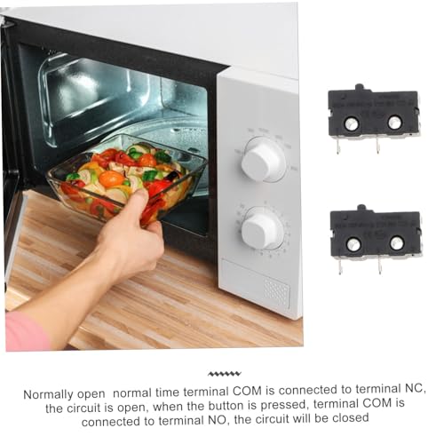 Ciieeo 30 Stück Teiliges Mikroschalter Kupferkontakten Momentary Push Button Geeignet für Mikrowelle Waschmaschine Reiskocher Kompakt Leicht Mechanische Zufällige Farbe von Ciieeo