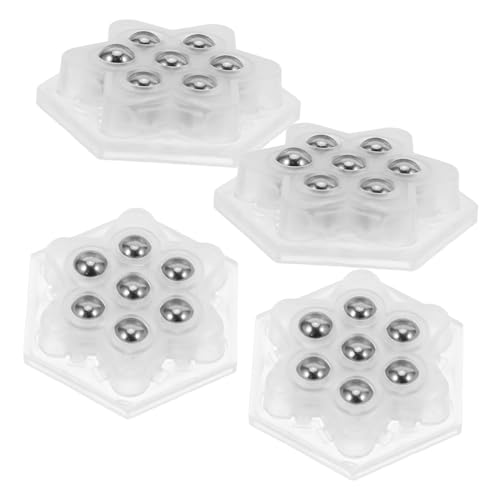 Ciieeo 32 Stück Teiliges Mini-selbstklebendes Silent Möbelrollen Drehbare Stahlkugellager Transportrollen für Kleine Möbel Aufbewahrungsboxen Schränke Geräuscharm Werkzeugfreie Montage von Ciieeo