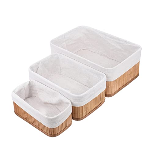 Ciieeo 3stücke Teiliges Aus Multifunktionalen Aufbewahrungskörben Aus Rattan Für Büro Und Wohnraum Idealer Organizer Für Schreibtisch Und Haushalt Große Kapazität Für Snacks Und von Ciieeo