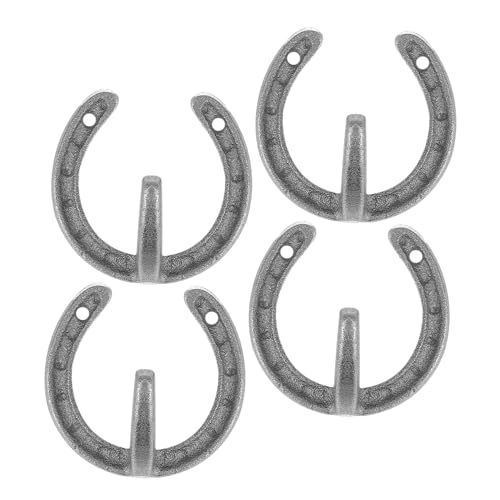 Ciieeo 4 Sätze Gusseisen Western-Kleiderhaken Wandhaken Rustikal Robust Kleiderhaken Schlüsselhalter Dekorativ für Flur Bad Western Home Decor von Ciieeo