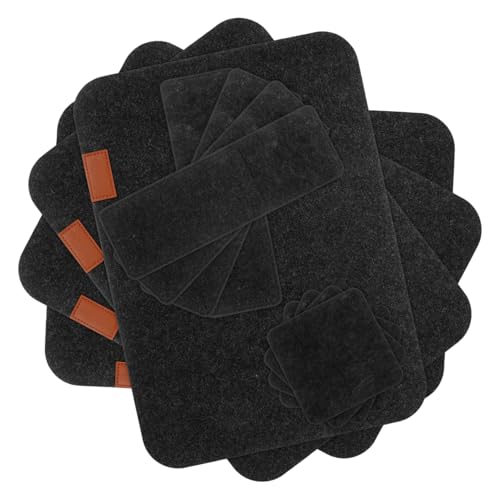 Ciieeo 4 Sätze Hitzebeständiges Platzset aus Teilig mit Platzsets Untersetzern und Bestecktaschen rutschfest und Abwaschbar für Esstisch und Festlichkeiten von Ciieeo
