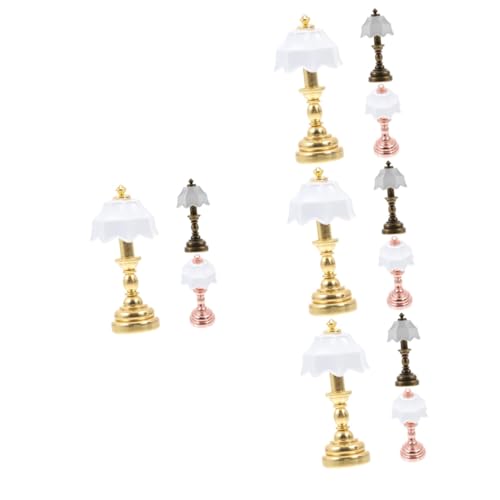 Ciieeo 4 Sätze Mini-schreibtischlampenmodell Miniaturen Warmes Licht Für Weiß Minimalistisch Usb-schreibtischlampe Mini-hauslampe Lichter Tisch Miniaturlampe Metall 3 Stück * 4 von Ciieeo