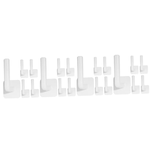 Ciieeo 4 Sätze Selbstklebende Wandhaken Starke Nahtlose Haken Für Bad Und Wohnzimmer Einfache Installation Ohne Bohren Design Vielseitige Nutzung 5 Stück * 4 von Ciieeo