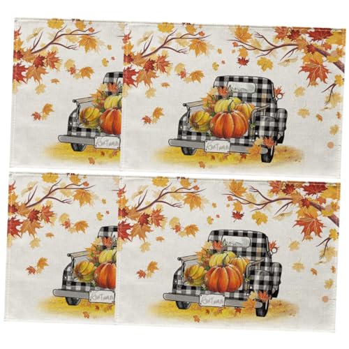 Ciieeo 4 Stück Auto Karte Tischset Küche Essmatten Tischmatten Tischsets Küchentisch Hitzebeständige Matten Für Den Esstisch Unordentliche Matte Esstischmatte Polyester (Polyester) von Ciieeo