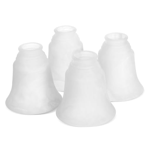 Ciieeo 4 Stück Frostglas Lampenschirme mit Muster Ersatzglas Lampenabdeckung für Deckenleuchten Einfache Montage Blendfreies Licht Stilvolles Design für Wohnzimmer und Schlafzimmer von Ciieeo