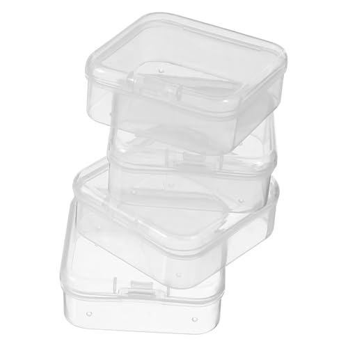 Ciieeo 4 Stück Kleine Quadratische Aufbewahrungsboxen aus Robustem PP Kunststoff mit Transparentem Deckel Stapelbar Kompakte Kunststoffboxen für Schmuck Perlen und Kleinteile Ciieeo 4 Stück Kleine Quadratische Aufbewahrungsboxen aus Robustem PP Kunststoff mit Transparentem Deckel Stapelbar Kompakte Kunststoffboxen für Schmuck Perlen und Kleinteile von Ciieeo