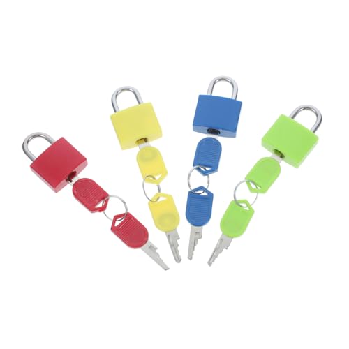 Ciieeo 4 Stück Mini Kofferschloss mit Schlüssel Teiliges Verschiedenen Farben für Rucksäcke Laptop Taschen Boxen und Schulspinde Robuster und Langlebiger Kupfer Vorhängeschloss Ciieeo 4 Stück Mini Kofferschloss mit Schlüssel Teiliges Verschiedenen Farben für Rucksäcke Laptop Taschen Boxen und Schulspinde Robuster und Langlebiger Kupfer Vorhängeschloss von Ciieeo