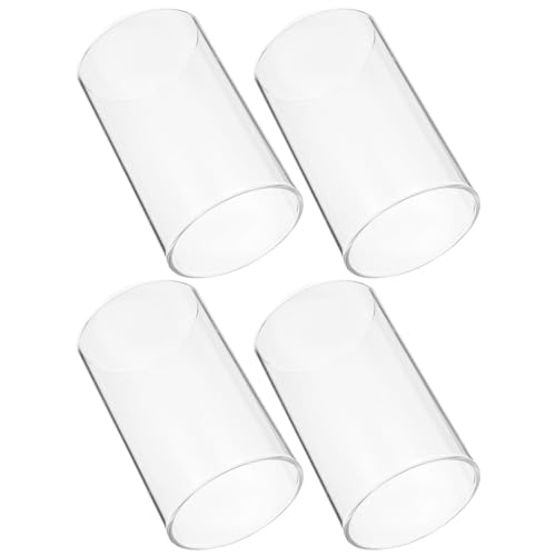 Ciieeo 4 Stück Offene Hurricane-Kerzenlampenschirme Aus Zylindrischem Glas Ohne Boden Für Duftwachs Ciieeo 4 Stück Offene Hurricane-Kerzenlampenschirme Aus Zylindrischem Glas Ohne Boden Für Duftwachs von Ciieeo