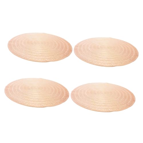 Ciieeo Esstisch 4 Stück Runde Tischsets Set Isolierte Und Verbrühsichere PVC-Material Rose Pads von Ciieeo