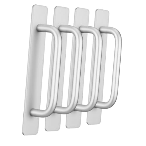 Ciieeo 4 Stück Selbstklebende Aluminium Türgriffe für Schränke und Moderner Runder Designgriff für Küchenschränke Möbel und Schiebetüren von Ciieeo