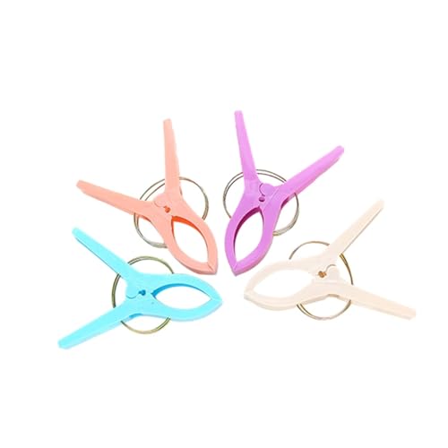 Ciieeo 4 Stück Strandstuhl Kleiderbügel Stoffklammern Strandkorb-Clips Strandclips Poolklammern für Handtücher Pool-Clips groß Badetuch Wäscheklammer Windclip von Ciieeo