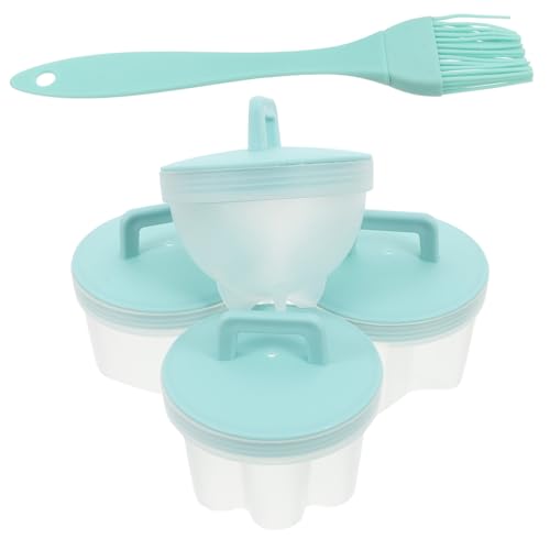 Ciieeo 4 Stück Teiliges Eierkocher aus Kunststoff Antihaft Eierformer für Gekochte und Pochierte Eier Küchenzubehör für Frühstück und Meal Prep von Ciieeo