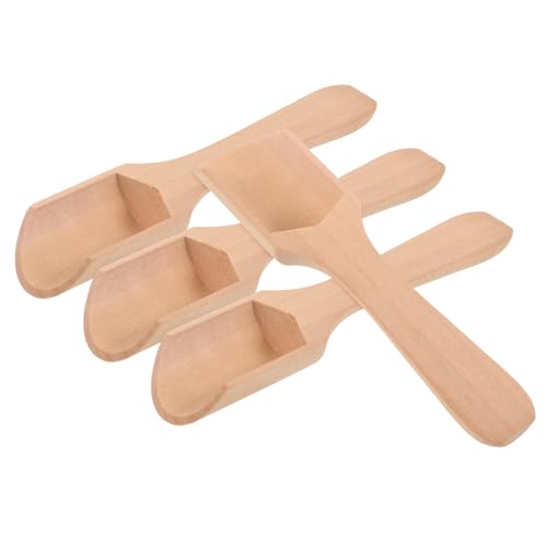 Ciieeo 4 Stück Teiliges Kleine Holzlöffel Salzlöffel mit Ergonomischem Griff Multifunktional für Gewürze Tee Milchpulver als Handliche Küchenhelfer von Ciieeo