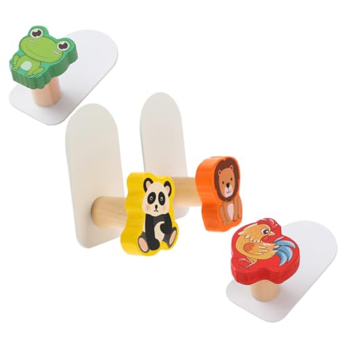 Ciieeo 4 Stück Teiliges Selbstklebende Cartoon Wandhaken ohne Bohren Starke Haftung Kindgerechte Motive Panda Tiger Frosch Hahn Vielseitig für Kleidung Handtücher Taschen für von Ciieeo