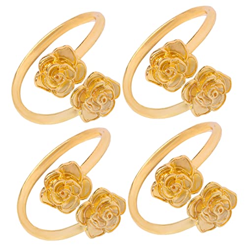Ciieeo 4 Stück Teiliges Serviettenring aus Robustem Metall mit Rosenmotiv Wiederverwendbar Elegant für Hochzeit Party Dinner Festliche Tischdeko Langlebig Leicht zu Reinigen Goldfarben Ciieeo 4 Stück Teiliges Serviettenring aus Robustem Metall mit Rosenmotiv Wiederverwendbar Elegant für Hochzeit Party Dinner Festliche Tischdeko Langlebig Leicht zu Reinigen Goldfarben von Ciieeo