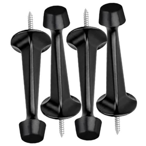 Ciieeo 4 Stück Teiliges Türstopper aus Zinklegierung mit Rutschfestem Gummipuffer Robuster Türhalter für Effektiven Schutz von Wänden und Türen Dekorativer Bodentürstopper Schwarz Ciieeo 4 Stück Teiliges Türstopper aus Zinklegierung mit Rutschfestem Gummipuffer Robuster Türhalter für Effektiven Schutz von Wänden und Türen Dekorativer Bodentürstopper Schwarz von Ciieeo
