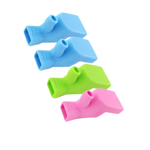 Ciieeo 4 Stück Teiliges Wasserhahnverlängerung aus Flexiblem Silikon Tragbarer Wasserhahn Aufsatz mit Spritzschutz Geeignet für Badezimmer und Küche Einfache Montage Mit Blau Grasgrün von Ciieeo