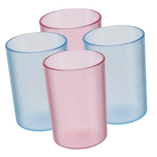 Ciieeo 4 Stück Wiederverwendbare Transparent Rund Bunte Badezimmer Trinkbecher für Zahnbürstenhalter Mundspülung und Trinkbecher für Haushalt Ciieeo 4 Stück Wiederverwendbare Transparent Rund Bunte Badezimmer Trinkbecher für Zahnbürstenhalter Mundspülung und Trinkbecher für Haushalt von Ciieeo