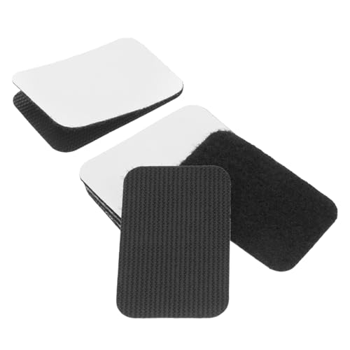 Ciieeo 5 Paare Anti-Rutsch-Patch doppelseitige Klebebänder Teppichbänder für zu Hause Hakenschlaufenstreifen Sofabänder aus Kunststoff Teppichbefestigungsbänder Sofa Stopper PVC Schwarz von Ciieeo