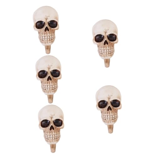 Ciieeo 5 Stück Dekorativer Schädel Wandhaken aus Hochwertigem Harz Stabiler Schlüssel und Garderobenhaken Halloween Design Multifunktionaler Kleidungshaken für Zuhause und Ciieeo 5 Stück Dekorativer Schädel Wandhaken aus Hochwertigem Harz Stabiler Schlüssel und Garderobenhaken Halloween Design Multifunktionaler Kleidungshaken für Zuhause und von Ciieeo