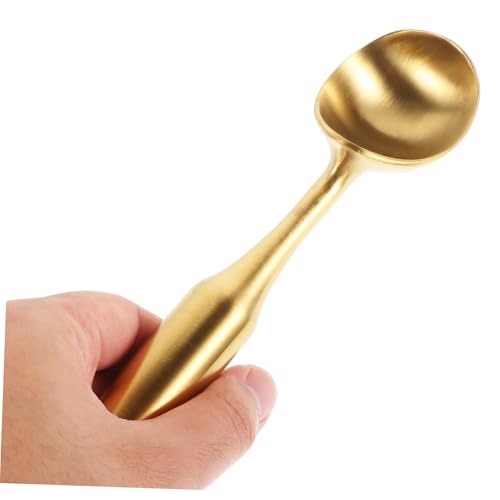 Ciieeo 5 Stück Goldener Eisportionierer aus mit Langem Griff Antihaftbeschichtet Spülmaschinenfest Vielseitig für Eis Keksteig Früchtespieße und Dessertdekoration Kleine von Ciieeo