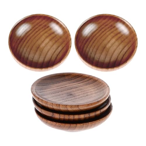 Ciieeo Sushi Teller Set Aus Holz – 5 StüCk Mini-Sushi Dip Schalen 7.5X7.5X1.5 Cm FüR Soja Und Wasabi Ideal FüR Sushi Und Andere Gerichte von Ciieeo