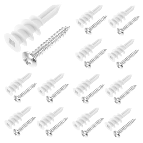 Ciieeo 50 Sätze Tlg Schraubanker für Gipskartonwand Selbstbohrende Trockenbaudübel mit Schrauben Hohe Festigkeit Geeignet für Bilder Vorhangstangen Halterungen Stabiler Wandanker für von Ciieeo