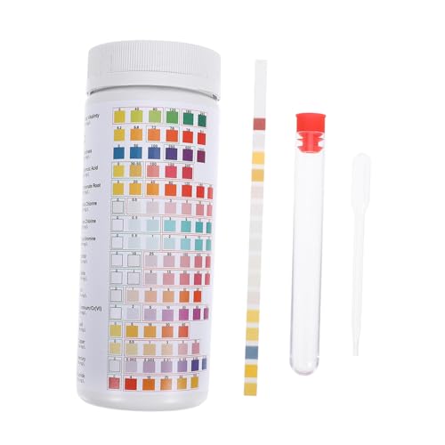 Ciieeo 50 Stück Spa Teststreifen Pool Wassertest Trinkwasser Testkit Wassertestkit Wasserhärte Testkit Süßwasser Teststreifen Tester Für Hartes Wasser Weißes Papier von Ciieeo