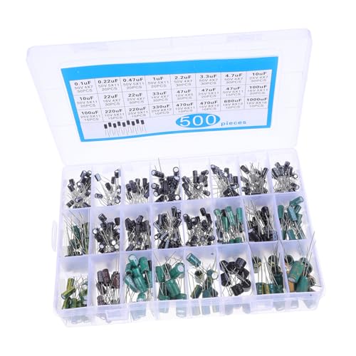 Ciieeo 500 Stück Teiliges Aluminium-elektrolytkondensator-set Μf-µf mit Transparenter Aufbewahrungsbox Stabiles Elektronik-kondensator-kit für Reparaturen und Präzise Schaltungsprojekte Ciieeo 500 Stück Teiliges Aluminium-elektrolytkondensator-set Μf-µf mit Transparenter Aufbewahrungsbox Stabiles Elektronik-kondensator-kit für Reparaturen und Präzise Schaltungsprojekte von Ciieeo