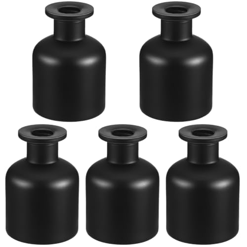 Ciieeo 5St Feuerlose Diffusorflasche aus Rattan Diffusoröl nachfüllen Luftbefeuchter wohnungseinrichtung wohnungsdeko Parfümflaschen Aromatherapie-Flasche Kristallglas Black von Ciieeo