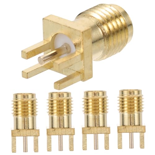 Ciieeo 5Stücke Sma Connector Pcb Edge Mount Adapter für Hf Benutzerfreundliche Installation Hohe Langlebigkeit für Kommunikation Broadcasting von Ciieeo