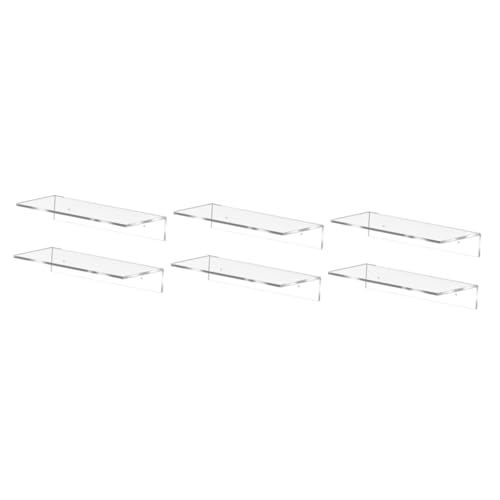 Ciieeo 6 Stck Wandregal aus Klarem Kunststoff Schwebendes Wand Bücherregal Platzsparend Vielseitig Einsetzbar für Wohnzimmer Bad Büro Transparent Einfache Montage Ciieeo 6 Stck Wandregal aus Klarem Kunststoff Schwebendes Wand Bücherregal Platzsparend Vielseitig Einsetzbar für Wohnzimmer Bad Büro Transparent Einfache Montage von Ciieeo
