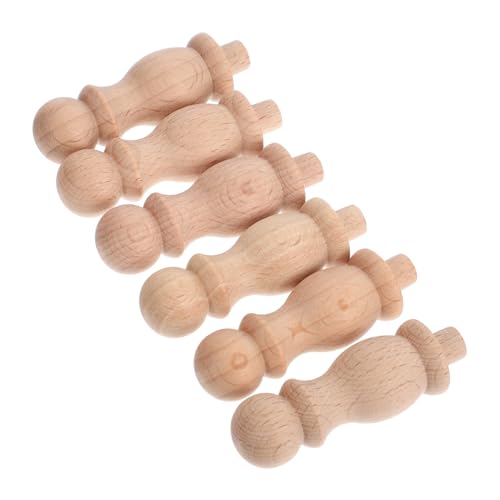 Ciieeo 6 Stück Holz Wandhaken Rustikale Kleiderhaken für Wandmontage Diy Freundlich Unbehandelt zum Bemalen für Handtücher Mäntel und Hüte Durchmesser von Ciieeo