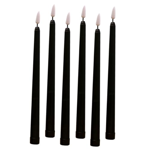 Ciieeo 6 Stück Schwarze LED Stabkerzen Batteriebetrieben Flammenlos Taper Kerzen Warmweiß Weihnachts und Hochzeitsdeko Sicher ohne Wachstropfen für Tisch und Nachtlicht Ciieeo 6 Stück Schwarze LED Stabkerzen Batteriebetrieben Flammenlos Taper Kerzen Warmweiß Weihnachts und Hochzeitsdeko Sicher ohne Wachstropfen für Tisch und Nachtlicht von Ciieeo