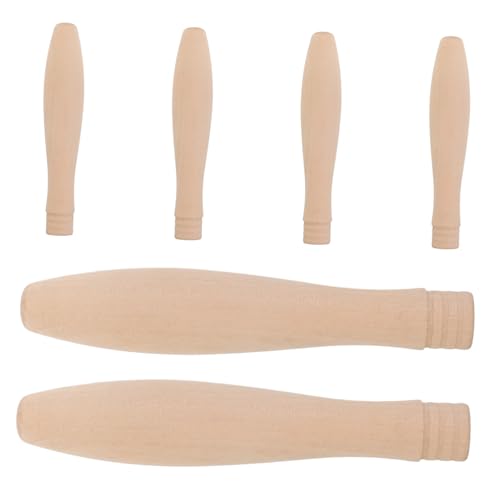 Ciieeo 6 Stück Teiliges Ersatz-holzgriff für Kochtöpfe Ergonomisch Geformt Robustes Massivholz Passend für Pfannen und Woks Rutschfest und Sicher für Küchenutensilien von Ciieeo