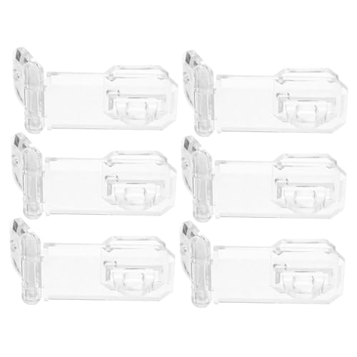 Ciieeo 6 Stück Teiliges Mini-acryl-scharnier mit Transparentem Schnappverschluss Sicherer Schrank Schubladenriegel Moderner Leichter Verschluss für Schmuck Aufbewahrungsboxen von Ciieeo