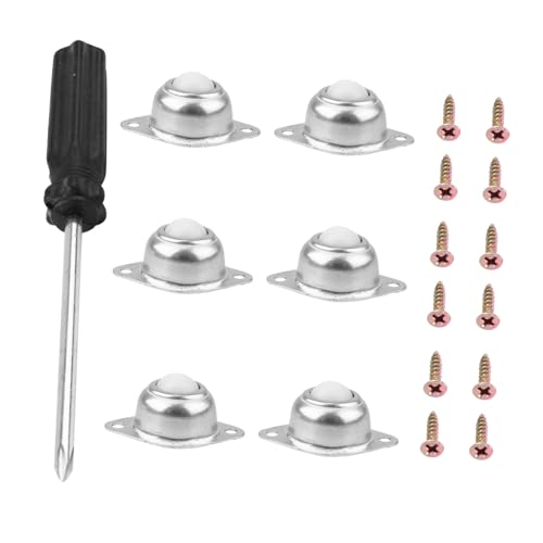 Ciieeo 6 Stück Teiliges Nylon Kugelrollen Möbelrollen Drehbar Ersatzräder für Stühle Tische Transportwagen Robust Langlebig Ciieeo 6 Stück Teiliges Nylon Kugelrollen Möbelrollen Drehbar Ersatzräder für Stühle Tische Transportwagen Robust Langlebig von Ciieeo