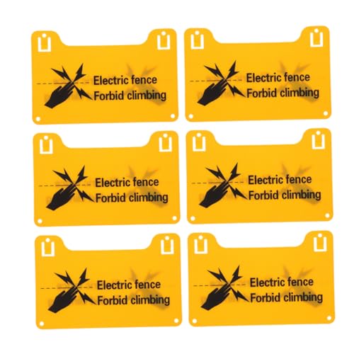 Ciieeo 6 Stück Teiliges Warnschild Elektrozaun Wetterfeste Kunststoffschilder mit Abgerundeten Ecken und Vorgebohrten Löchern Sichtbare Hochspannungswarnung zur Unfallverhütung an Zäunen Ciieeo 6 Stück Teiliges Warnschild Elektrozaun Wetterfeste Kunststoffschilder mit Abgerundeten Ecken und Vorgebohrten Löchern Sichtbare Hochspannungswarnung zur Unfallverhütung an Zäunen von Ciieeo