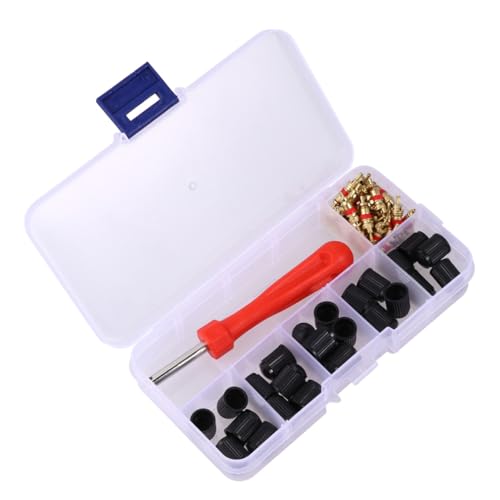 Ciieeo 61 Stück Teiliges Ventilschlüssel set für Auto Motorrad und Fahrrad Praktisches Ventilkern werkzeug zur Schnellen Reifenventilentfernung und Montage Langlebig und Einfach zu Ciieeo 61 Stück Teiliges Ventilschlüssel set für Auto Motorrad und Fahrrad Praktisches Ventilkern werkzeug zur Schnellen Reifenventilentfernung und Montage Langlebig und Einfach zu von Ciieeo