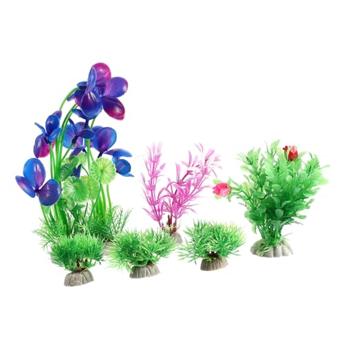 Ciieeo 6stücke Austauschbare Faux Pflanzen Dekorative Aquarienpflanze Aquarium Zubehör Fisch Tank Dekore Kunstpflanze Für Haushalt Und Büro von Ciieeo