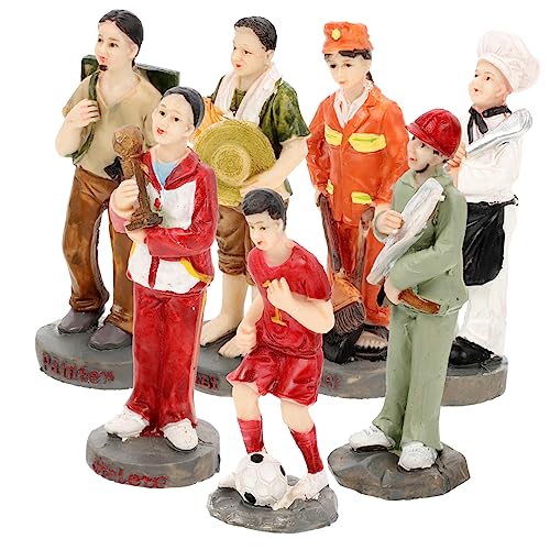 Ciieeo 7 Stück Karriere Sandtisch Marionette Mini Menschenmodelle Figuren Für Kinder Minifigur Harz Menschenmodell Kinderzubehör Deko Menschenmodell Menschenfiguren Sandkasten Miniaturen von Ciieeo