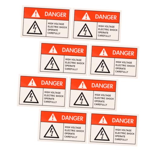 Ciieeo 8 Stck Teiliges Warnschild Elektrischer Schlag Hochspannung Aufkleber Selbstklebend Kompakt Klar Lesbar Für Elektrische Anlagen Sicherheitswarnung von Ciieeo