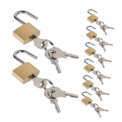 Ciieeo 8 Stück Mini Kupferschloss Koffer Vorhängeschloss kleines Gepäckschloss Austausch des Briefkastenschlosses Vorhängeschloss im Innenbereich Schubladenschloss Eisen Golden Ciieeo 8 Stück Mini Kupferschloss Koffer Vorhängeschloss kleines Gepäckschloss Austausch des Briefkastenschlosses Vorhängeschloss im Innenbereich Schubladenschloss Eisen Golden von Ciieeo