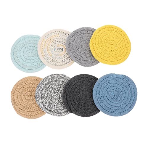 Ciieeo 8 Stück Teiliges Baumwoll Seil Untersetzer Geflochtene Hitzebeständige Tassenpads Saugfähige Umweltfreundliche Tischunterlagen Langlebig und rutschfest für Getränke Ciieeo 8 Stück Teiliges Baumwoll Seil Untersetzer Geflochtene Hitzebeständige Tassenpads Saugfähige Umweltfreundliche Tischunterlagen Langlebig und rutschfest für Getränke von Ciieeo
