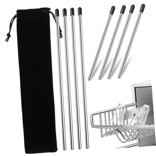 Ciieeo 8 Stück Teiliges Edelstahl Flaschenhalter mit Gummikappen Spülmaschinengeeignete Glasflaschen ablage Rostfrei Verschiedene Längen und Kompatibel mit Soda Stream Flaschen Schnelles von Ciieeo