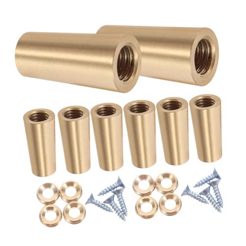 Ciieeo 8 Stück Teiliges Messing Schneidebrett Füße Kegelartige Holztablett Erhöhungen Antirutsch Möbelbeine für Serviertabletts Schmuckkästen und Sofas Polierte Messingoberfläche Stabile von Ciieeo