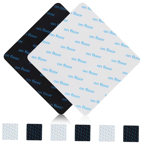 Ciieeo 8 Stück Teiliges Rutsch Teppich Pad Wiederverwendbare Selbstklebende Teppich Ecken in Weiß und Schwarz rutschfeste PU Material Teppichunterlage für Küche Bad Büro Schlafzimmer von Ciieeo