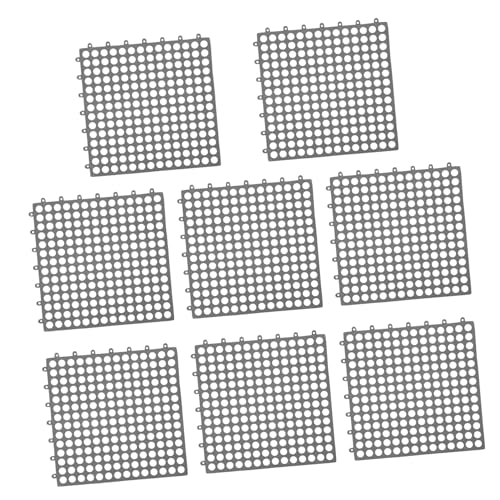 Ciieeo 8 Stück Teppich fußmatte rutschfeste duschmatte zuschneidbare Bodenmatte Eingangsmatte Bodenmatte für Badewannenablauffliesen Küchenkissenmatte Plastik Grey von Ciieeo