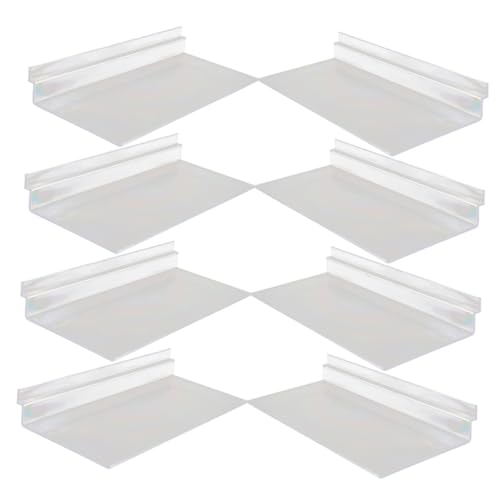 Ciieeo 8Stücke Transparente Slatwall Regale für Schuhe Platzsparendes Wandregal aus Robustem für Einzelhandelsdisplays und Schuhpräsentationen von Ciieeo
