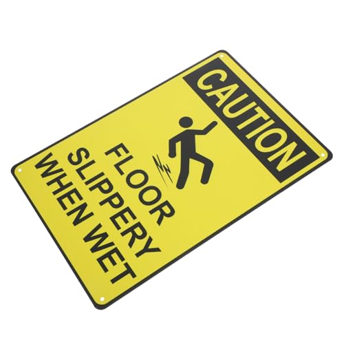 Ciieeo Achtung Rutschgefahr Warnschild für Bereiche Hochsichtbares Warnzeichen für Robuste und Langlebige Konstruktion Effektives Schild zur Vermeidung von Unfällen für und Außenbereiche von Ciieeo